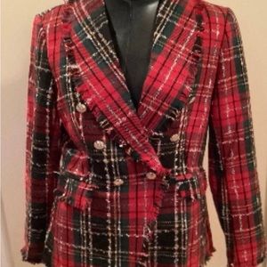 Rachel Zoe Christmas Plaid Jacket